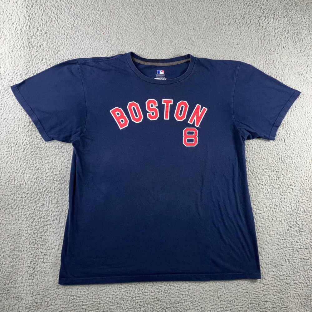 MLB Boston Red Sox T-Shirt Men XL Yastrzemski 8 Navy Blue Graphic Baseball Tee